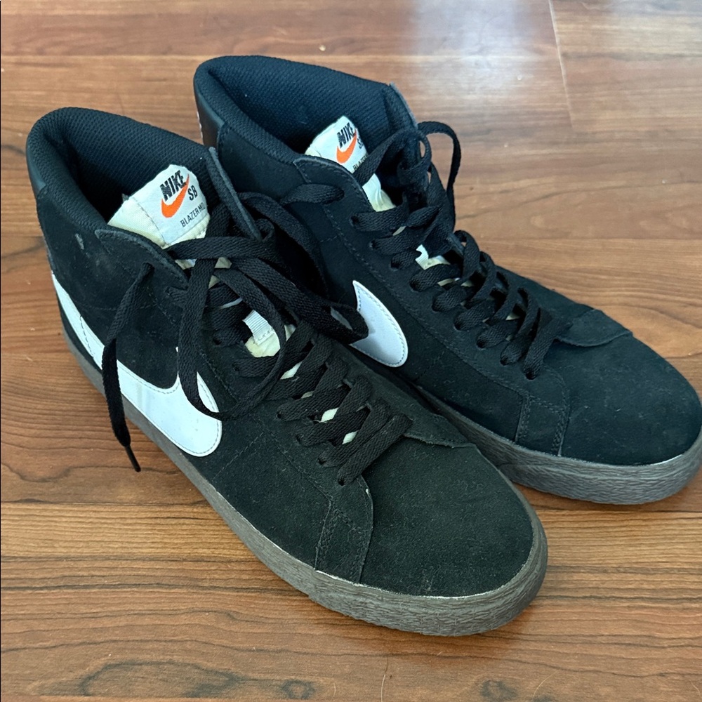Nike Black and White High-Top Sneakers